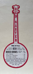 (Die cut Menu) The Red Garter. [ca. 1960s].