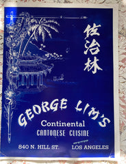 (Menu) George Lim's Continental Cantonese Cuisine. [ca. 1960s].