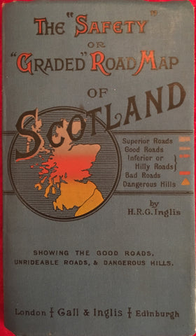 (Travel) The 'Safety' or Graded Road Map of Scotland. [ca. 1910s].