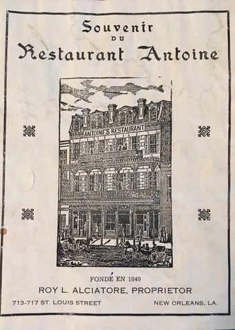 (New Orleans) Souvenir du Restaurant Antoine's. [ca. 1940's].