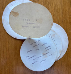 (Baseball History) Die-Cut dinner menu for high school baseball teams. Ashland, OH. [1921-1922]
