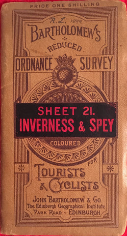 (Travel) Bartholomew's Inverness & Spey. Tourists & Cyclists. [1899].