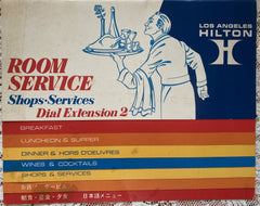 (Menu) Los Angeles Hilton Room Service Menu. [1976].