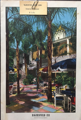 (Menu) Bakersfield Inn. (ca. 1950s).