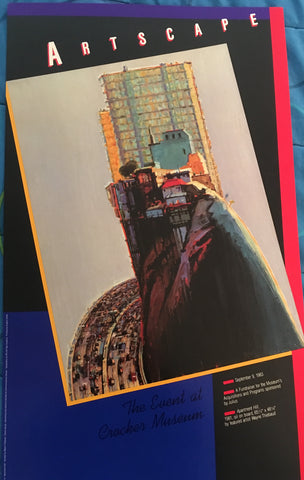 Poster) Apartment Hill.  By Wayne Thiebaud.  Crocker Art Museum, Sacramento. [1984].