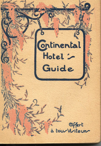 The Hotel Continental Guide to Paris, 1934.