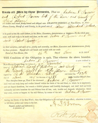 [New Haven, CT] Ephemera relating to Grave-Robbing. [1836].